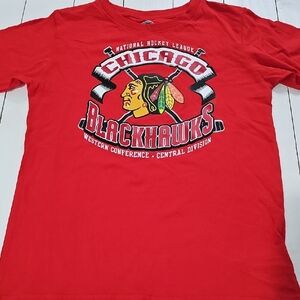 NHL Chicago Blackhawks Kids Red Tee Child Size 6/7